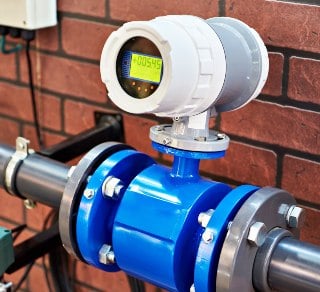 Electromagnetic flowmeter detector water pipeline